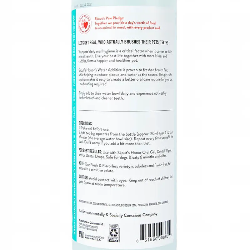 Skout's Honor Brushless Oral Care Water Additive Fresh & Flavorless