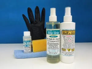 Slip Grip - Buff to Grip Friction Sealer & Cleaners   Starter Tool Kit fl. 8oz, 6 Items