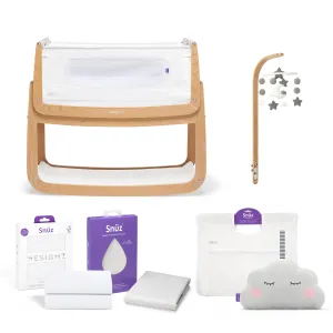 SnuzPod 4 Bedside Crib Complete Bundle - Natural
