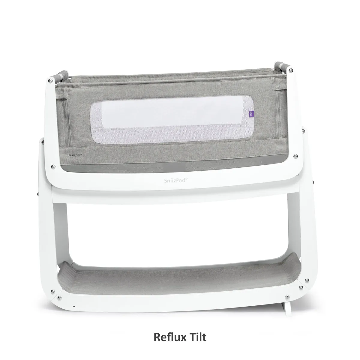 SnuzPod 4 Bedside Crib - Dusk Grey