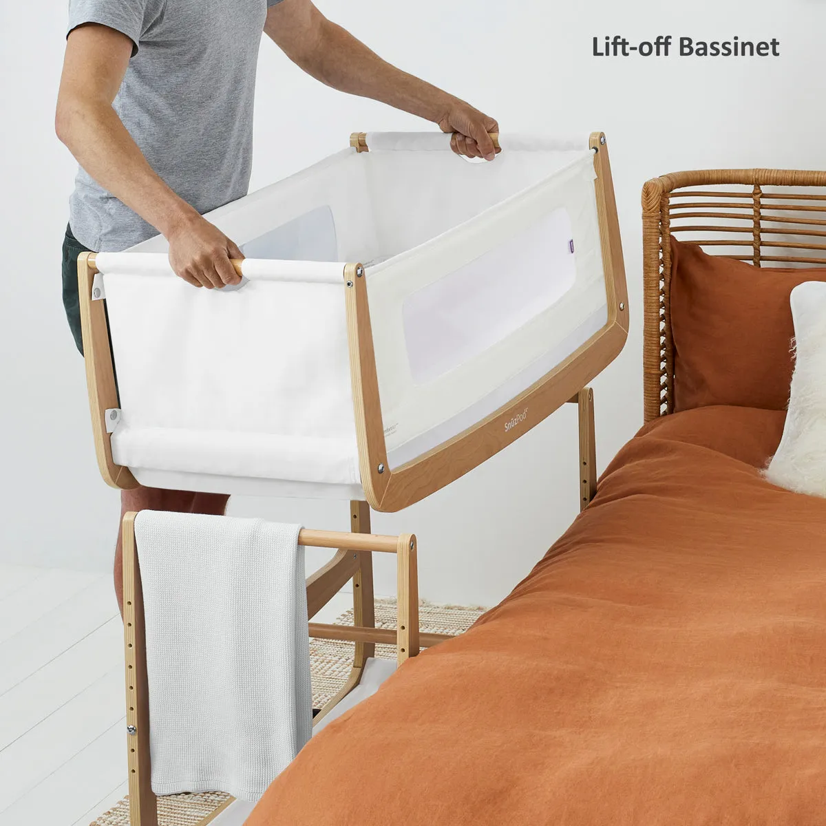 SnuzPod 4 Bedside Crib - Natural