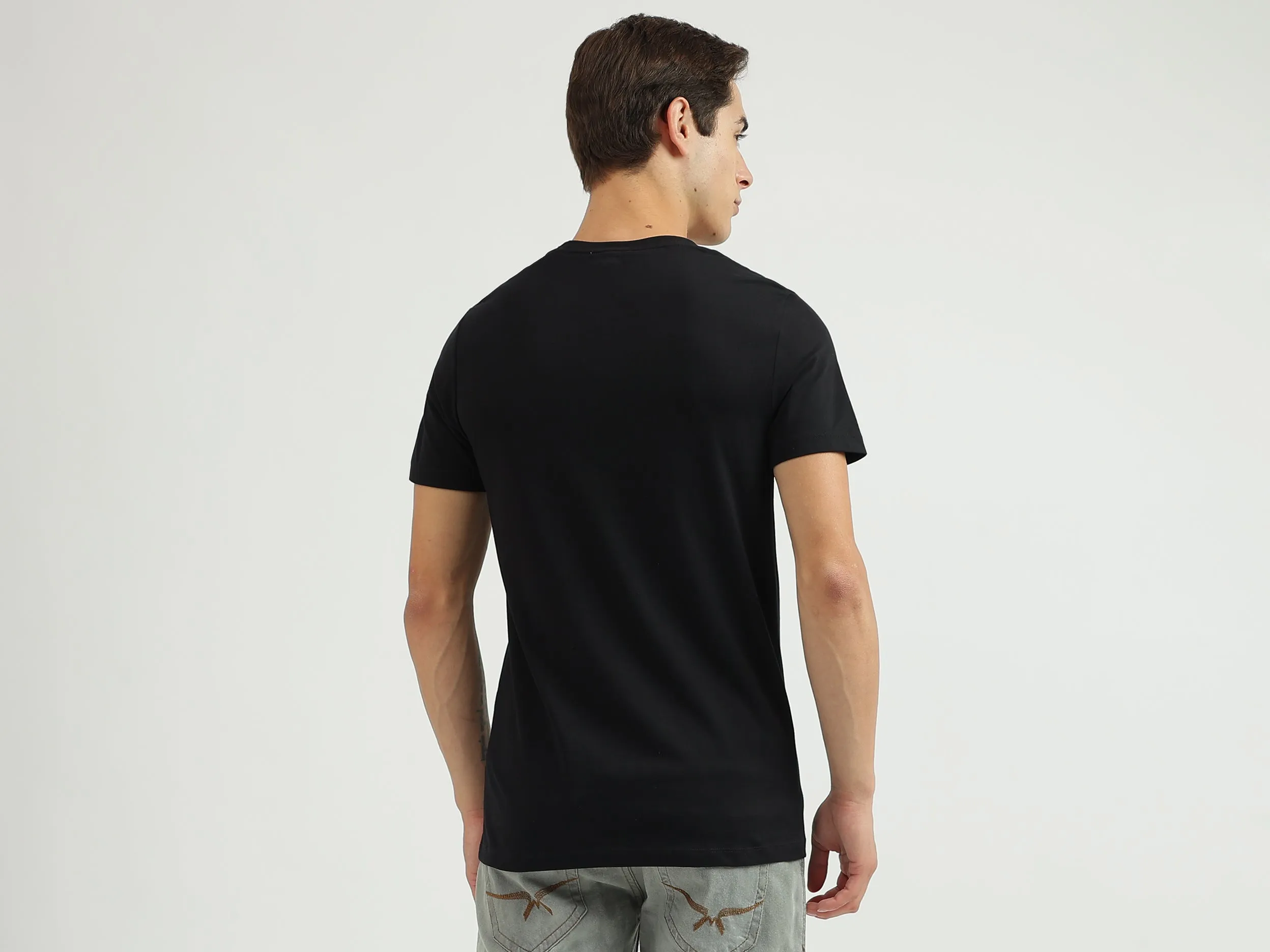 Solid Crew Neck Regular-Fit T-Shirt