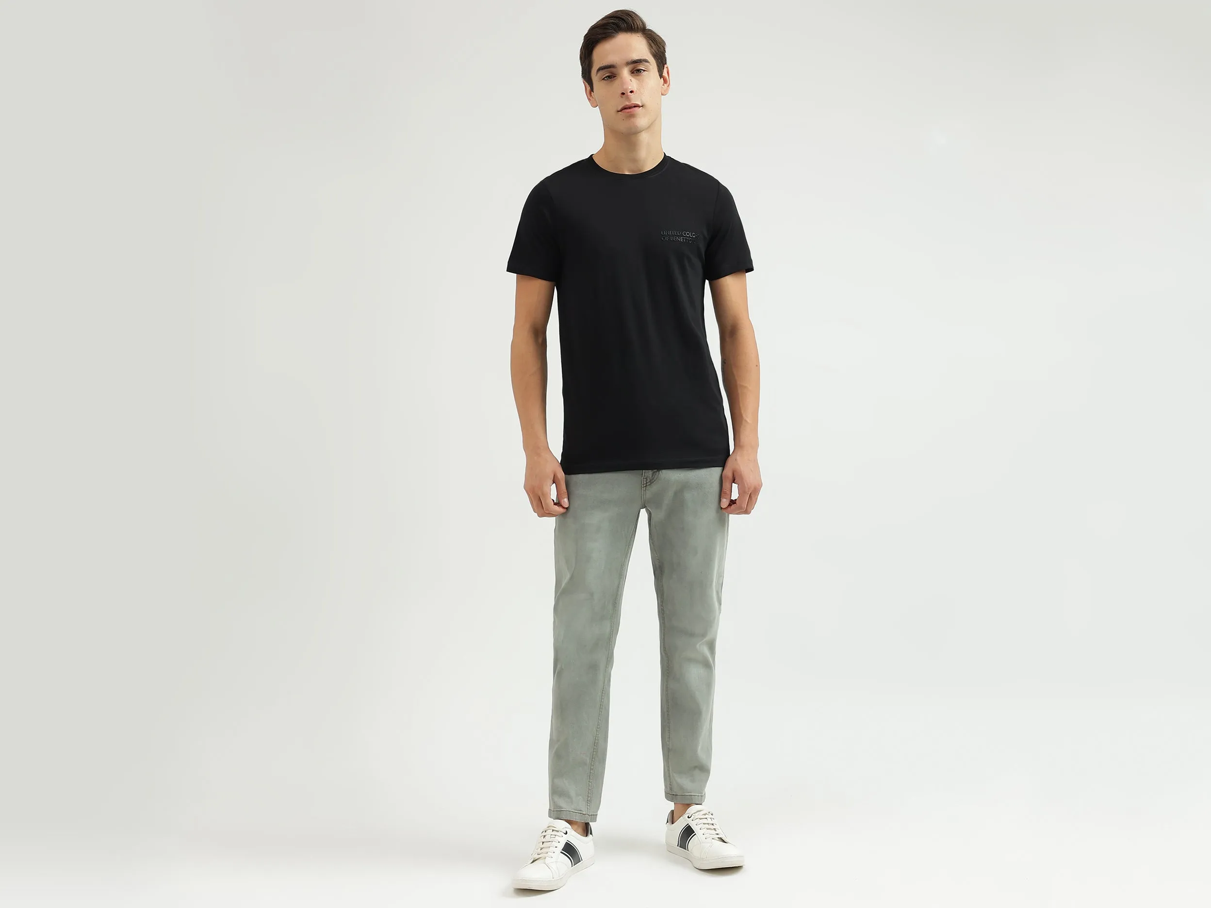 Solid Crew Neck Regular-Fit T-Shirt