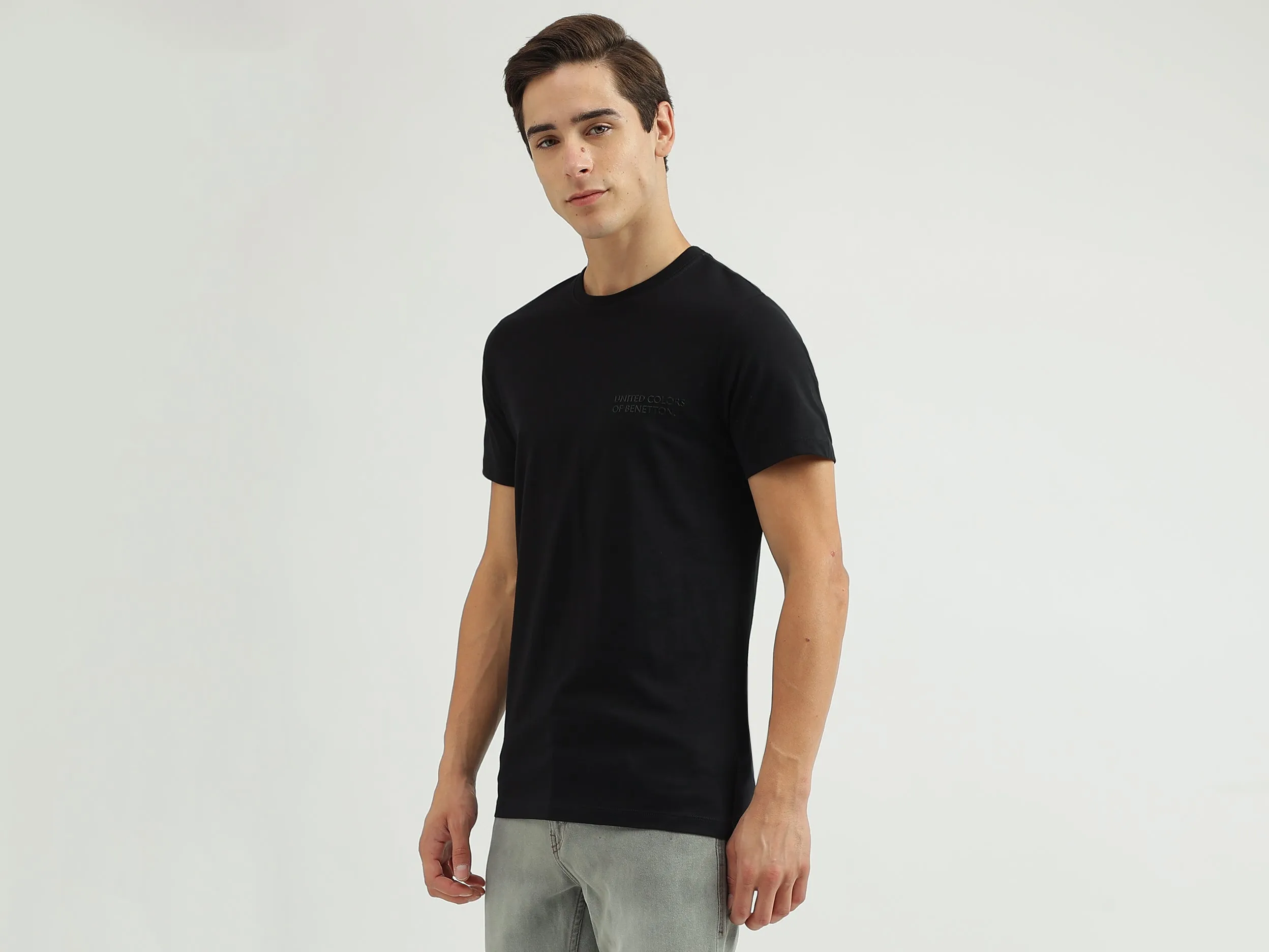 Solid Crew Neck Regular-Fit T-Shirt