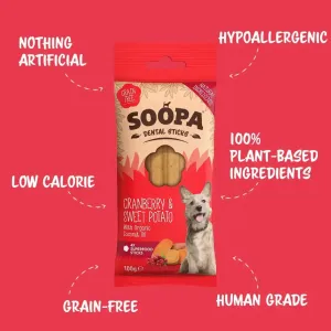 Soopa Cranberry & Sweet Potato Dog Dental Sticks