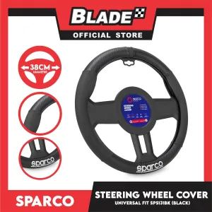 Sparco Corsa Steering Wheel Cover SPS131BK (Black) Universal Fit for Toyota, Mitsubishi, Honda, Hyundai, Ford, Nissan, Suzuki, Isuzu, Kia, MG and more