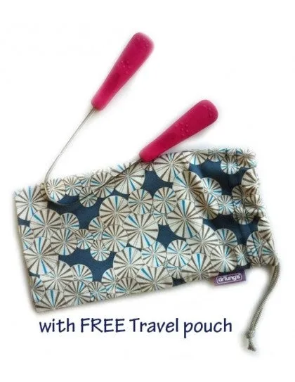 Stainless Steel Tongue Cleaner & Travel Pouch