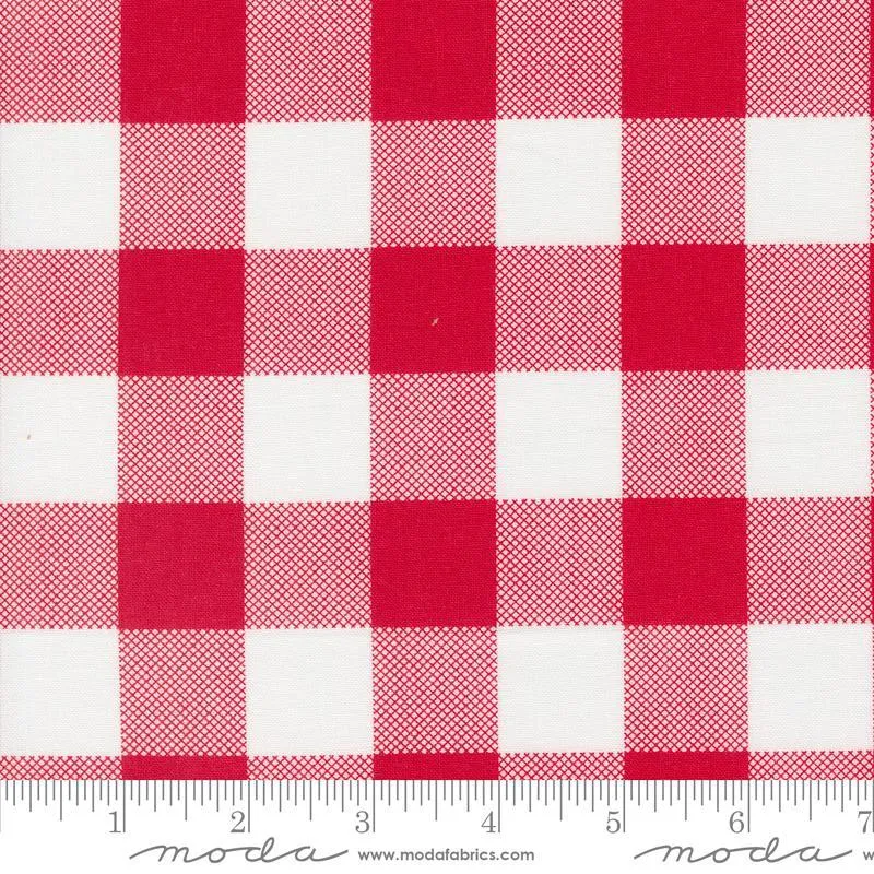 Starberry by Moda Fabrics BUFFALO CHECK/RED, WHITE