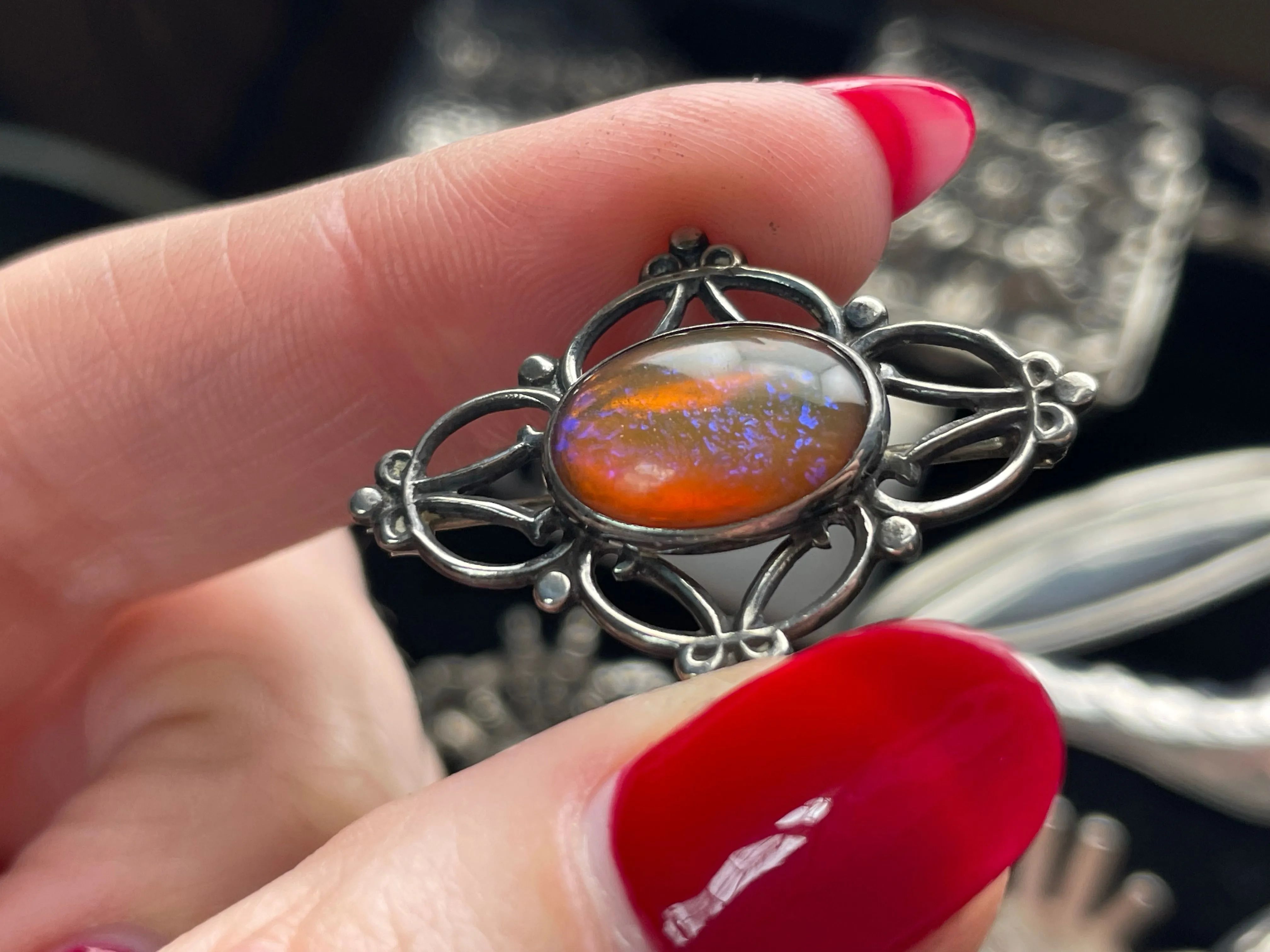 sterling silver dragons breath brooch