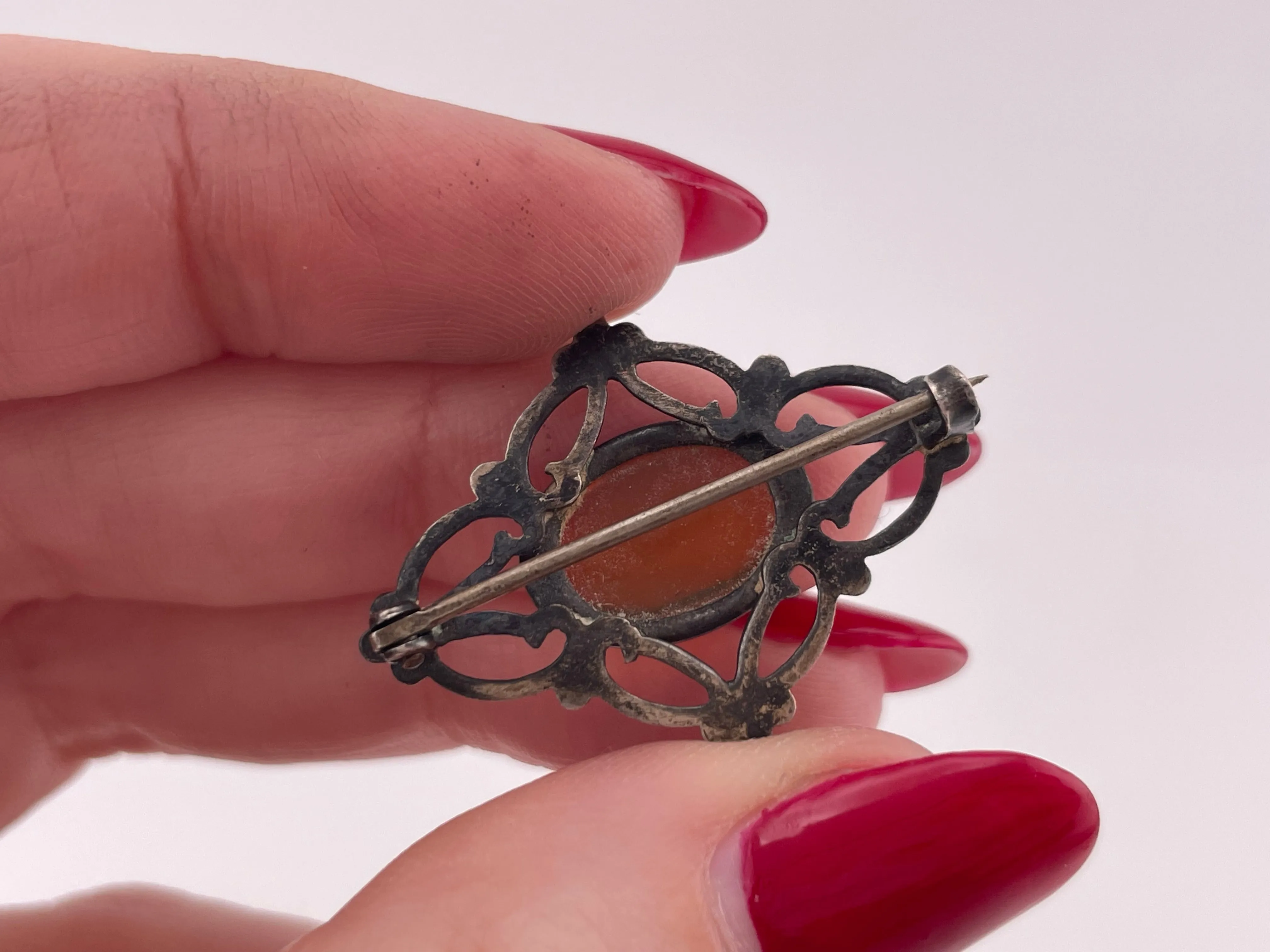 sterling silver dragons breath brooch