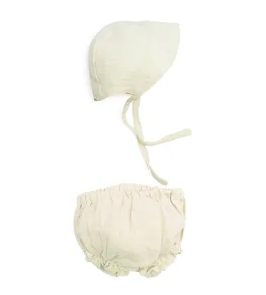 Sun Bonnet Bloomer Set - Natural