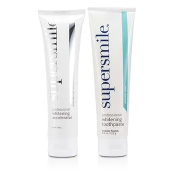Supersmile Professional Whitening System: Toothpaste 119g/4.2oz   Accelerator 102g/3.6oz 2pcs