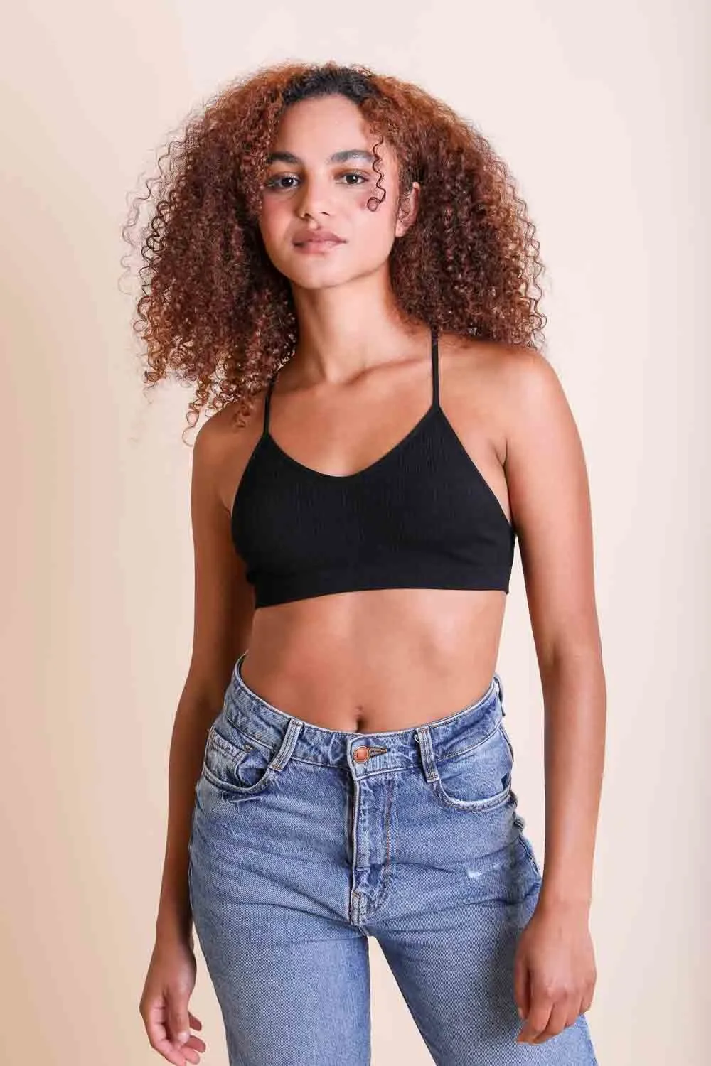 Tattoo Back Bralette – Embroidered Mesh Racerback Style
