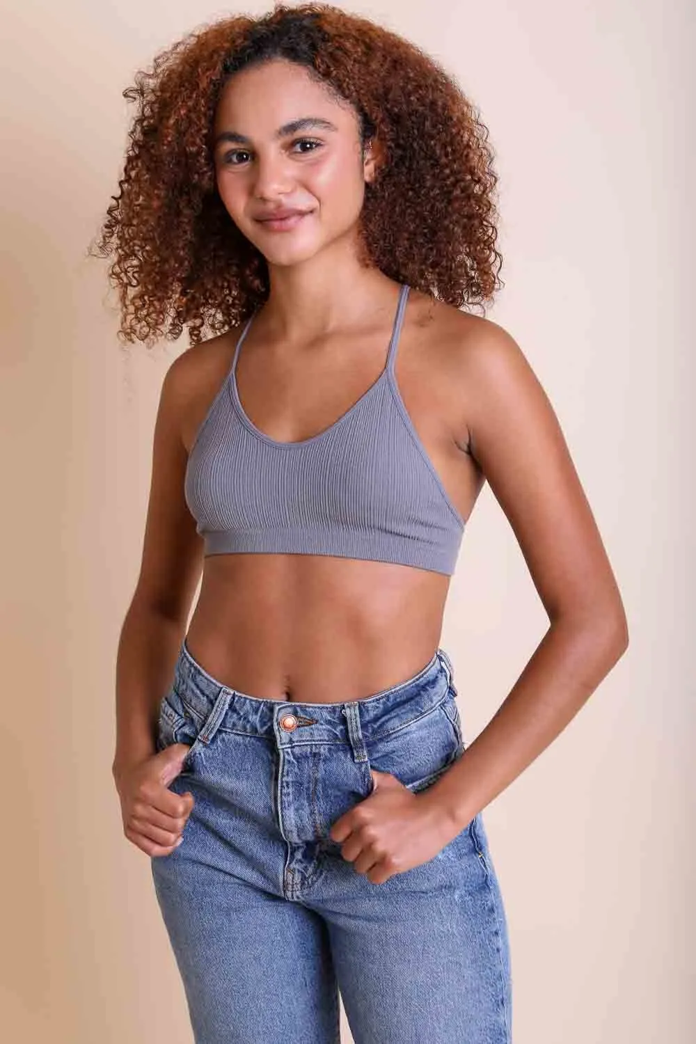 Tattoo Back Bralette – Embroidered Mesh Racerback Style