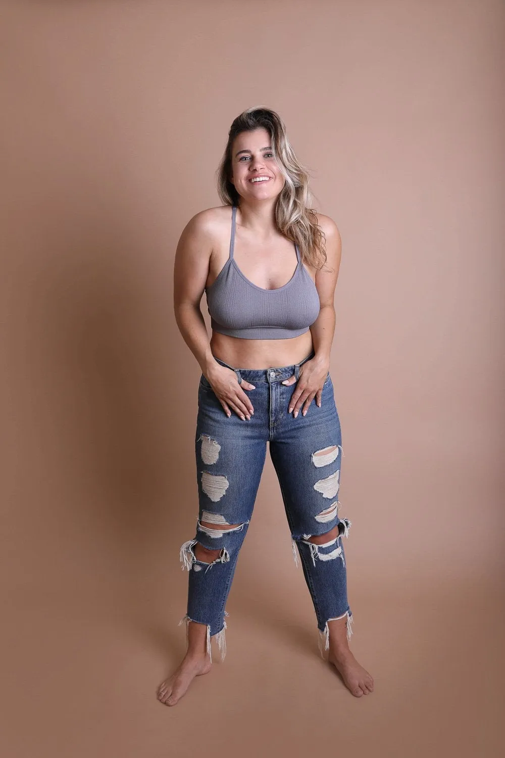 Tattoo Back Bralette – Embroidered Mesh Racerback Style