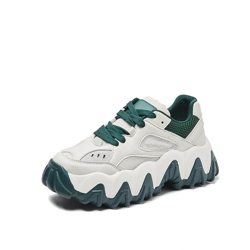 Thick-soled breathable mesh non-slip daddy shoes