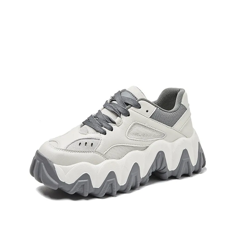 Thick-soled breathable mesh non-slip daddy shoes