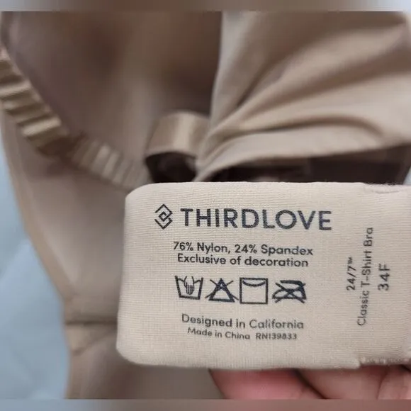 ThirdLove 24/7 Bra, Women's sz 34F
