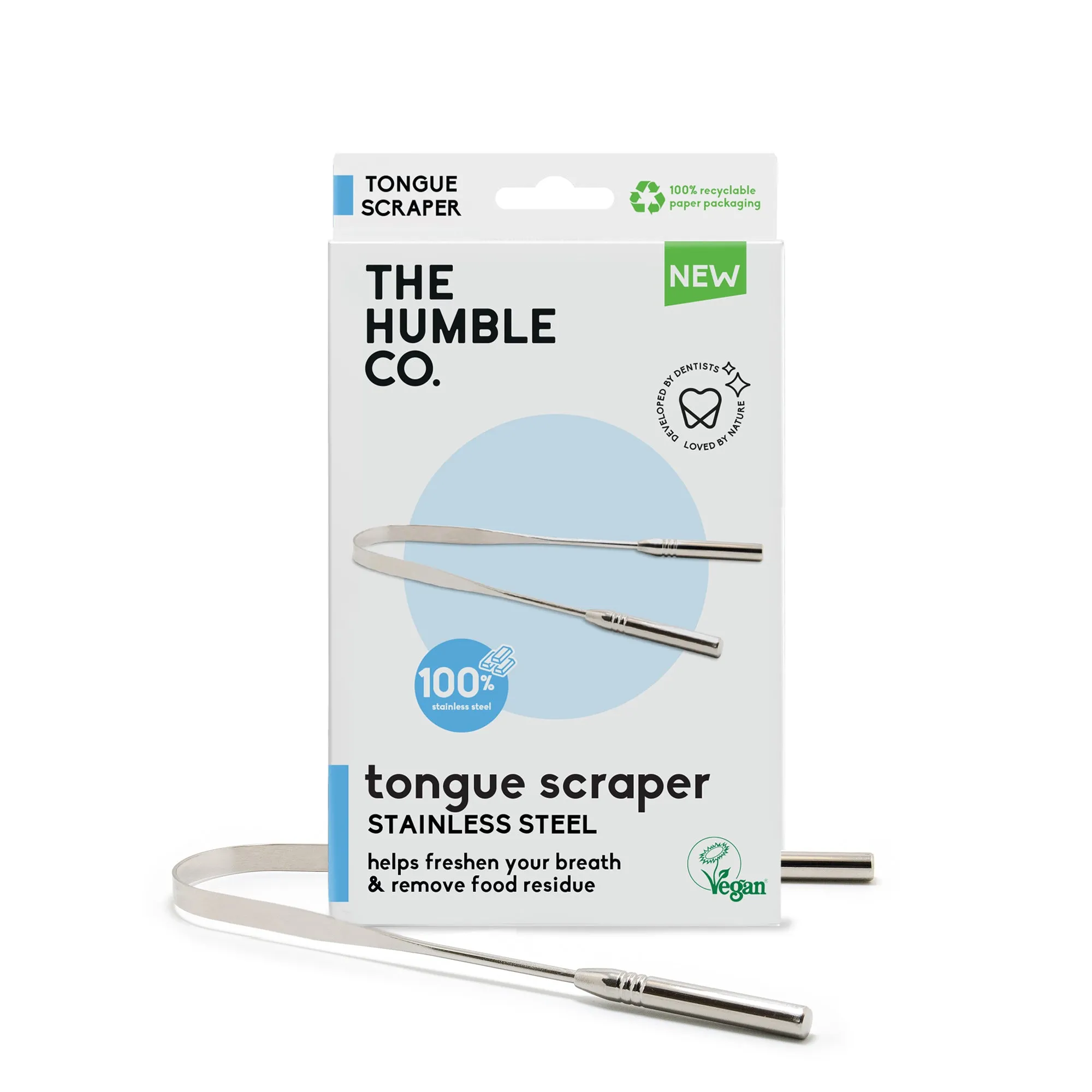 Tongue Scraper 100% Stainless steel 1pcs