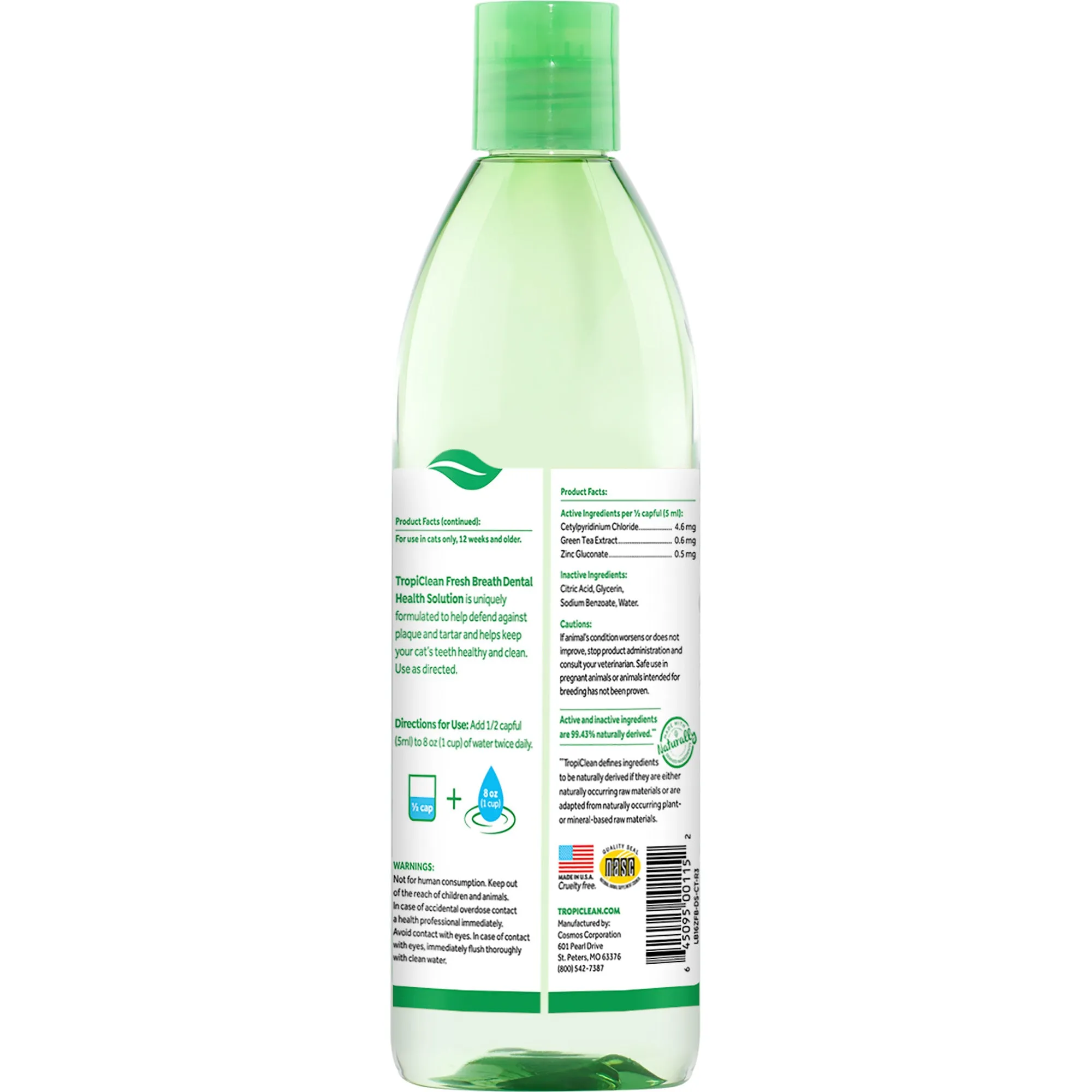 Tropiclean Fresh Breath Dental Health Solution For Cats
