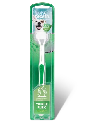 TropiClean Fresh Breath Triple Flex Toothbrush for Large Dogs