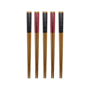 Tsuru Japanese Bamboo Chopsticks, 5 Pairs Pack, Sl318331