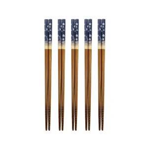 Tsuru Japanese Bamboo Chopsticks, 5 Pairs Pack, Tnk070803