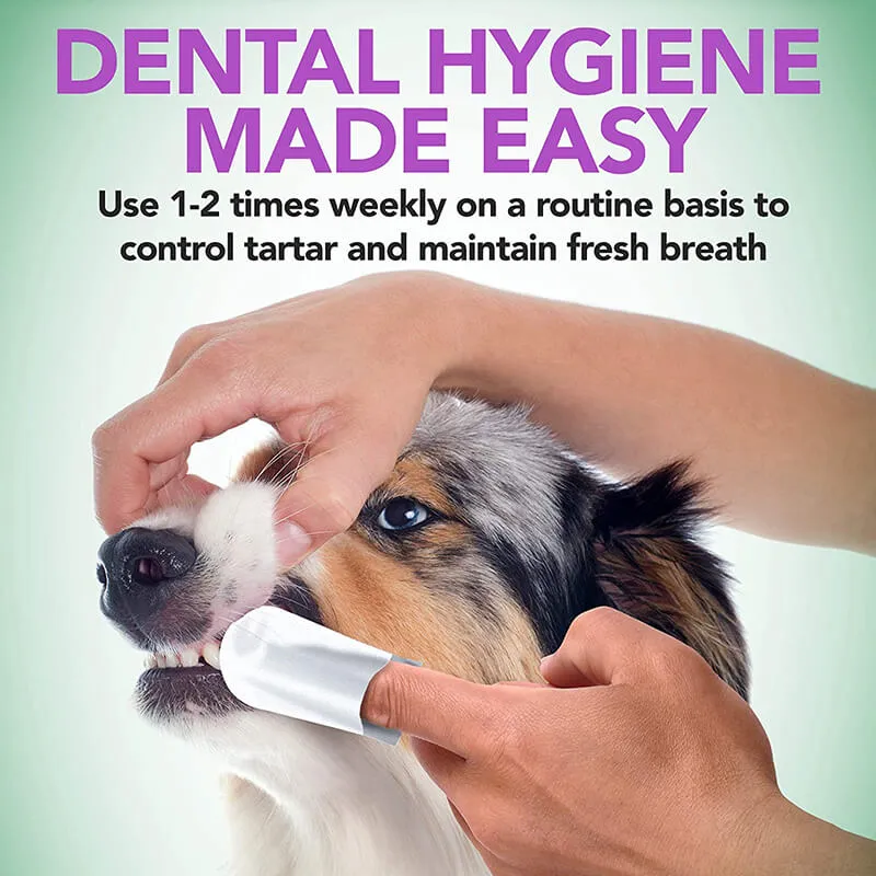 Vet's Best Dental Care Finger Wipes for Dogs & Cats