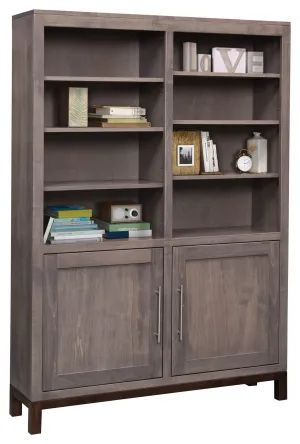 Vienna - Amish Mid Century Modern Bookcase - 48" Width