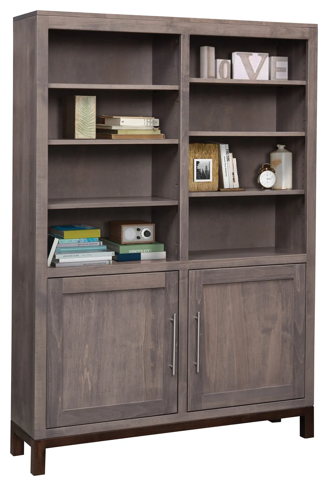 Vienna - Amish Mid Century Modern Bookcase - 48" Width