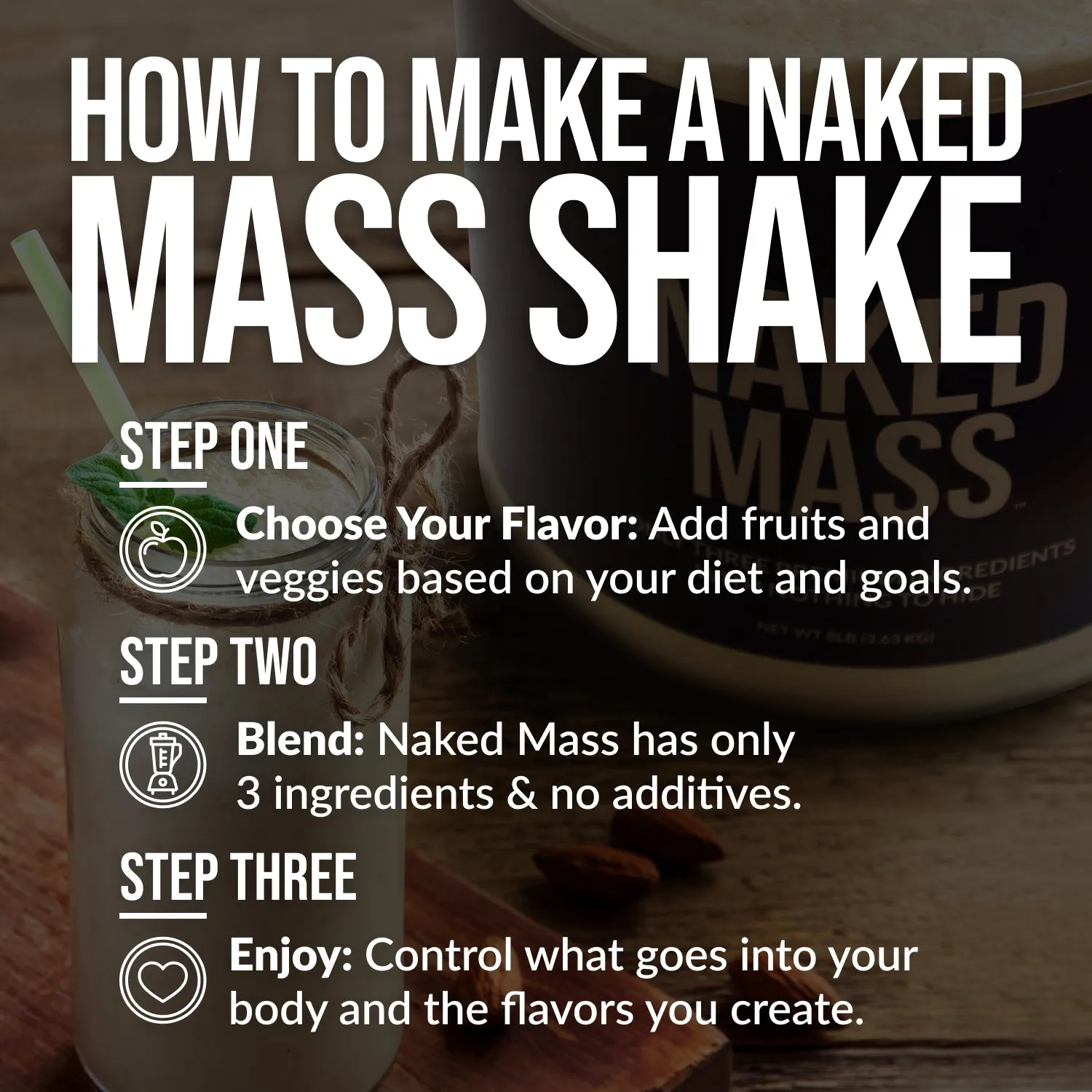 Weight Gainer Protein Supplement | Naked Mass