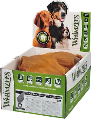 Whimzees Veggie Ear Dental Dog Chew 18 count
