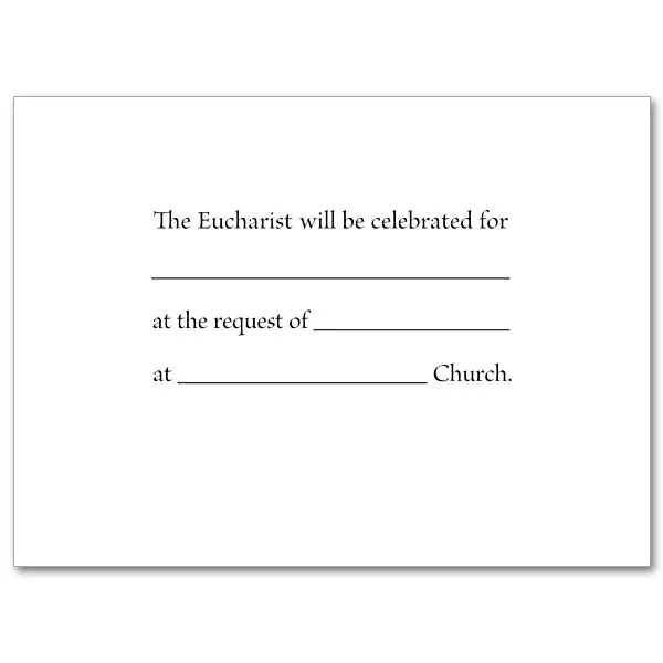 Whoever Eats of this Bread Mass Card for any Intention Greeting Card