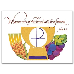 Whoever Eats of this Bread Mass Card for any Intention Greeting Card