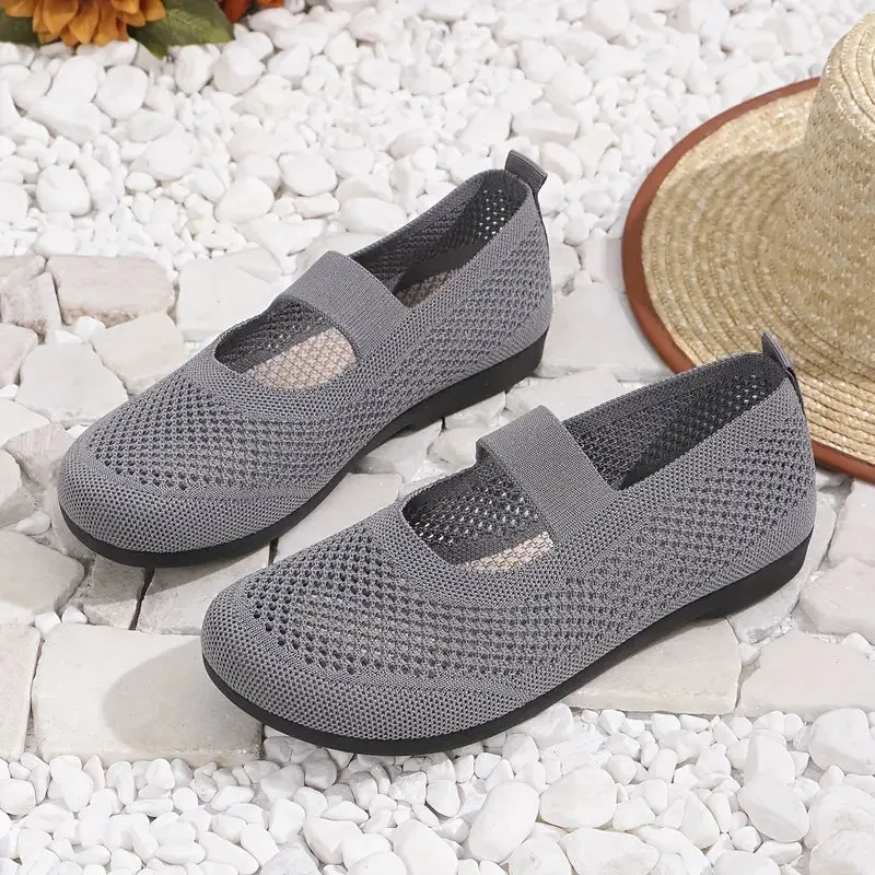 Women's Breathable Knit Slip-On Walkers