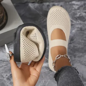 Women's Breathable Knit Slip-On Walkers