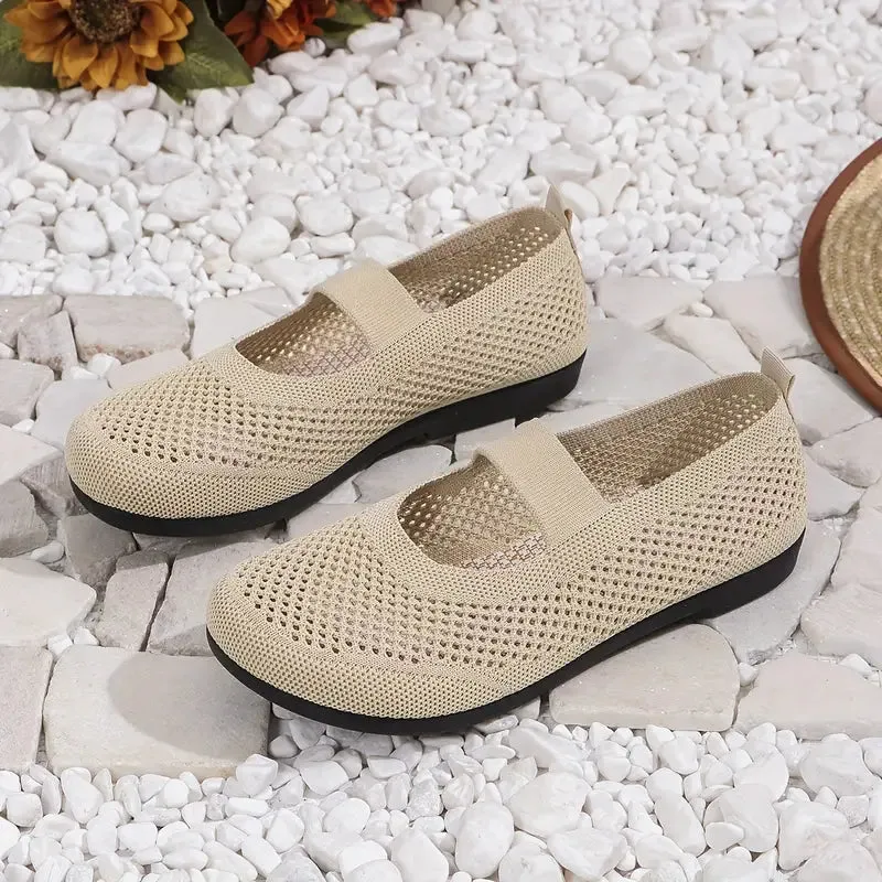 Women's Breathable Knit Slip-On Walkers
