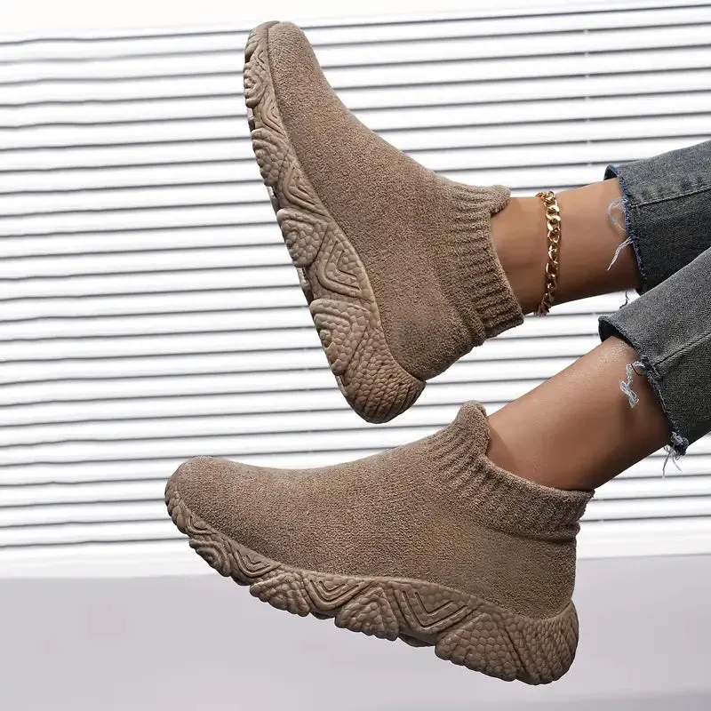 Women's lightweight fleece-lined running shoes