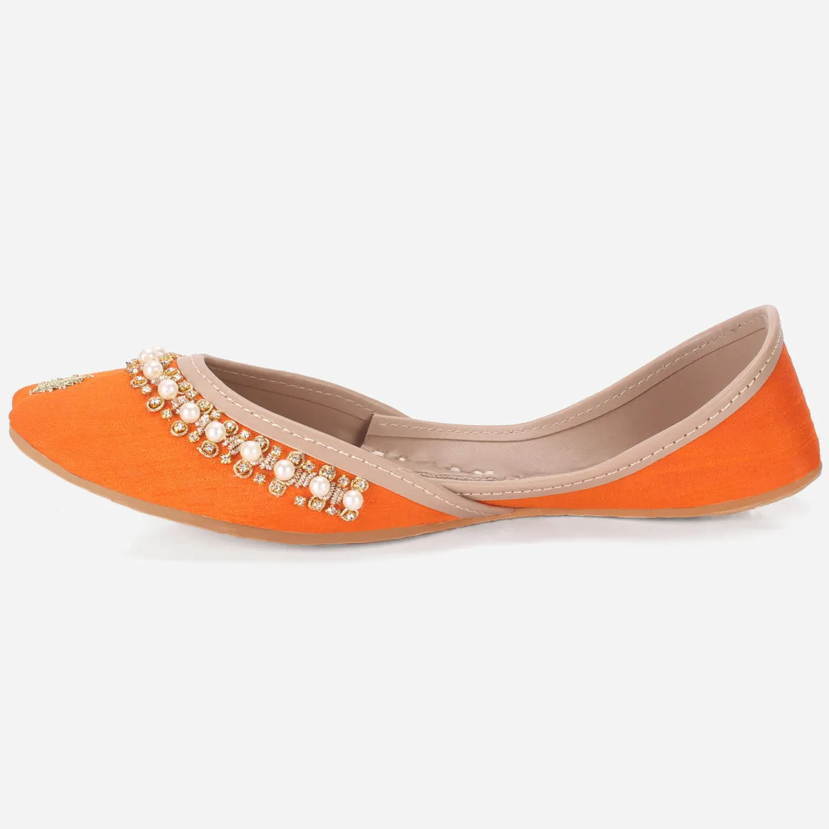 Womens "AMZIE" Leather Flat Khussa