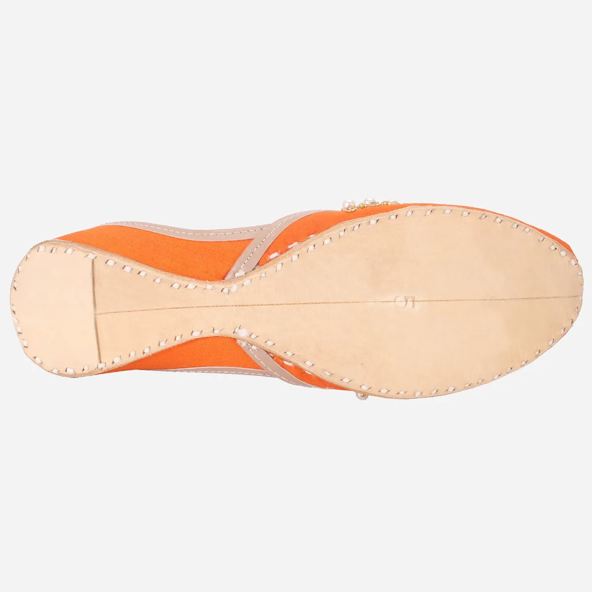 Womens "AMZIE" Leather Flat Khussa