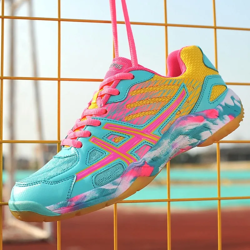 Women's Volleyball Shoes with Non-slip Sport Shoes Wear Casual Shoes Sneakers Men Soft Lightweight Badminton Shoes Tennis Shoes