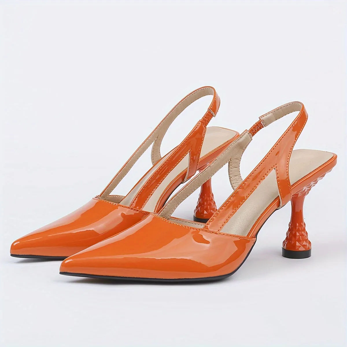 xieyinshe  Women's Solid Color Party Sandals, Ankle Strap Casual Chunky Heel Summer Shoes, Point Toe Lightweight Shoes