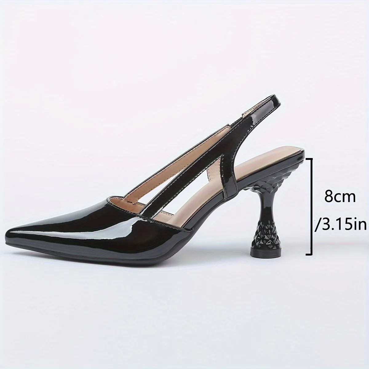 xieyinshe  Women's Solid Color Party Sandals, Ankle Strap Casual Chunky Heel Summer Shoes, Point Toe Lightweight Shoes